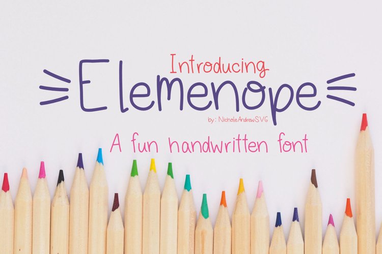 Elemenope, A fun handwritten font example image 1