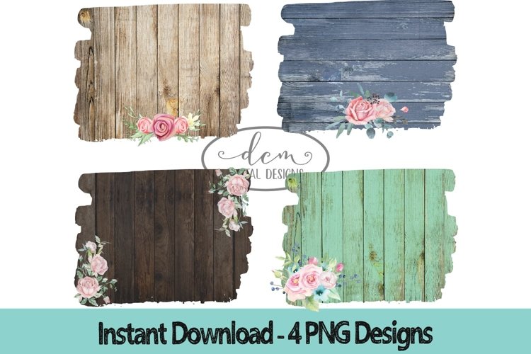 Rustic Wood Backgrounds PNG sublimation designs example image 1