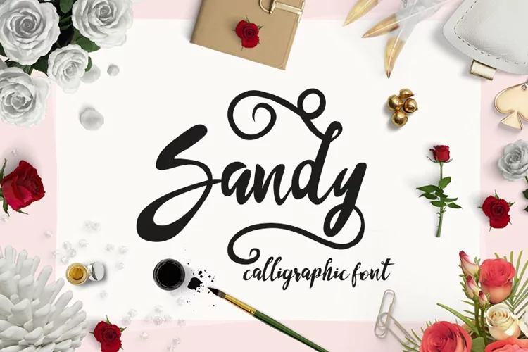 Sandy - A Calligraphy Brush Font