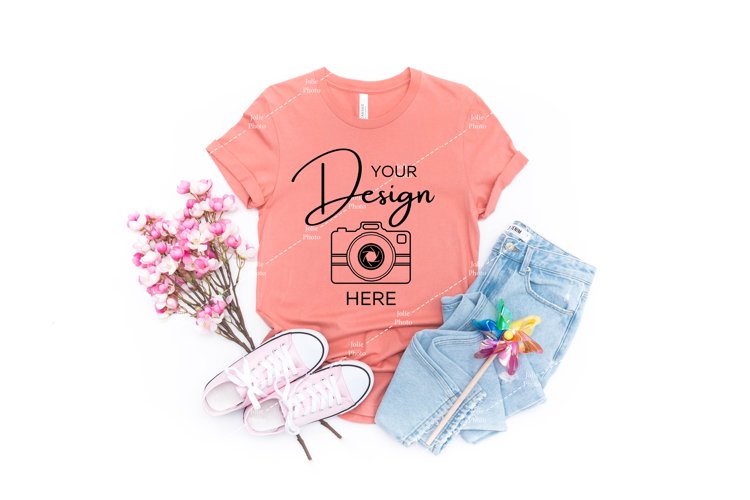 Bella Canvas Mockup 3001 Sunset T-shirt Mockup Spring Mockup