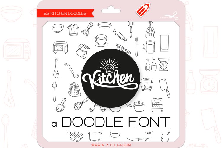 Kitchen Doodles - Dingbats Font example image 1