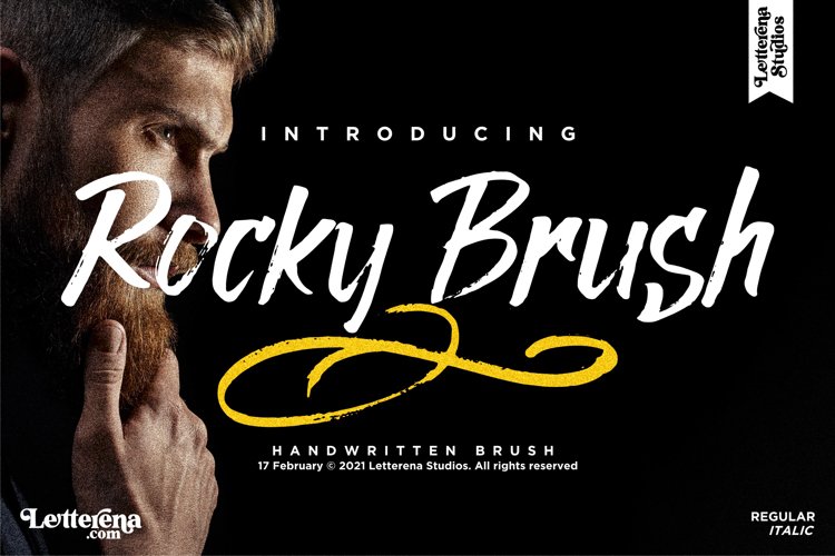 Rocky Brush - Brush Font example image 1