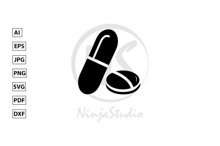 Medicine Icon In Flat Style Vector example image 1