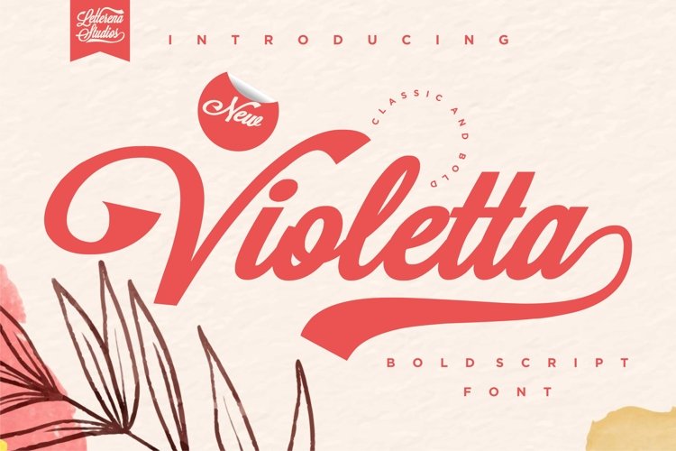 Violetta - Sexy Bold Script Font example image 1