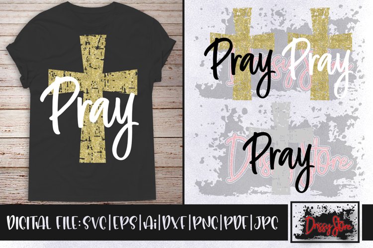 Pray SVG DXF Ai EPS PDF PNG JPG example image 1