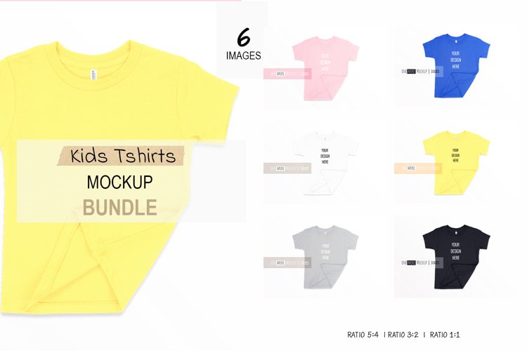 Kids Tshirt Mockup Bundle I Bella Canvas 3001T example image 1
