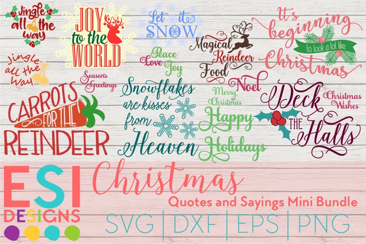 Christmas SVG | Quotes and Sayings Bundle | SVG DXF EPS PNG example image 1