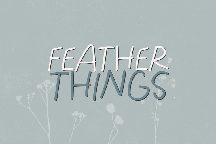 Feather Things - A Lightly Handwritten Font example image 1