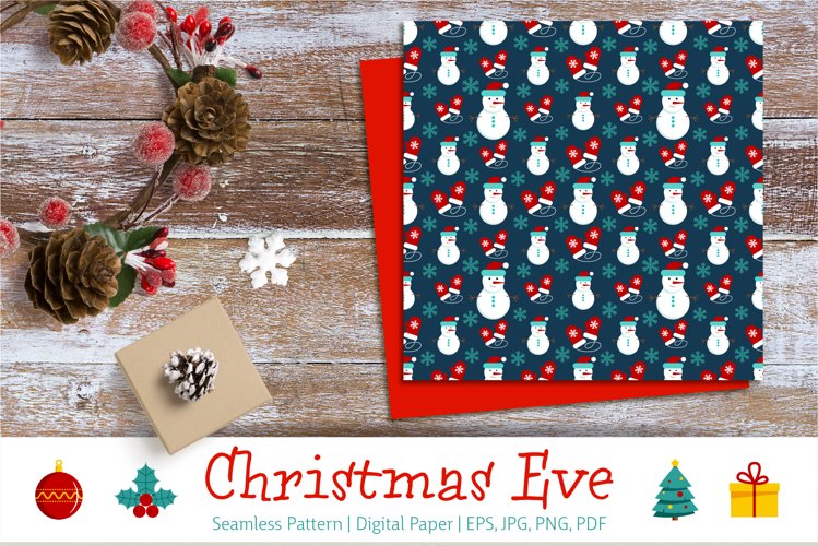 Christmas Eve | Seamless Pattern | Digital Paper example image 1