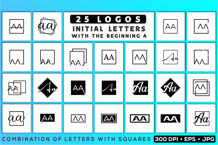 25 LOGOS BUNDLE OF INITIAL LETTERS WITH THE (4279670)