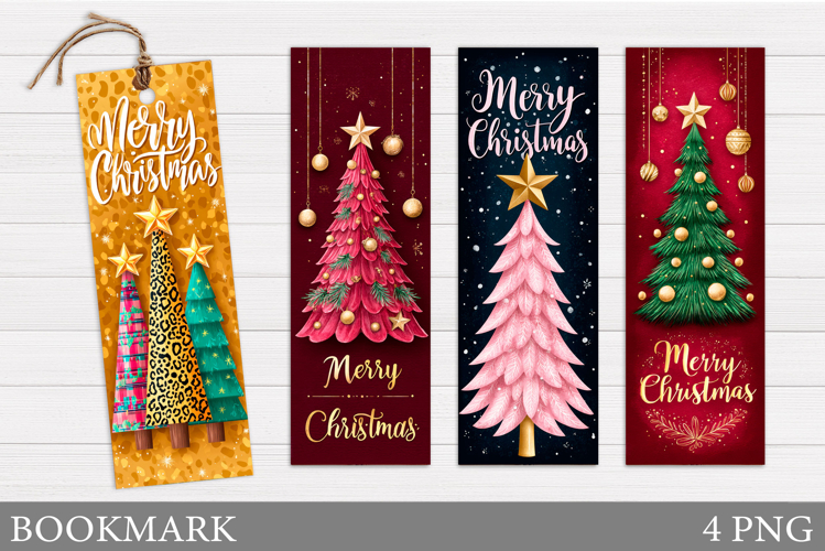 Merry Christmas Bookmark. Christmas Bookmark Sublimation