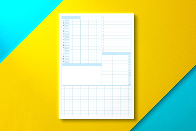Grid Daily Planner, PDF KDP INTERIOR