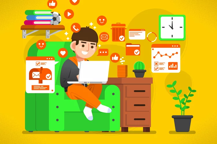 Telecommuting Concept
