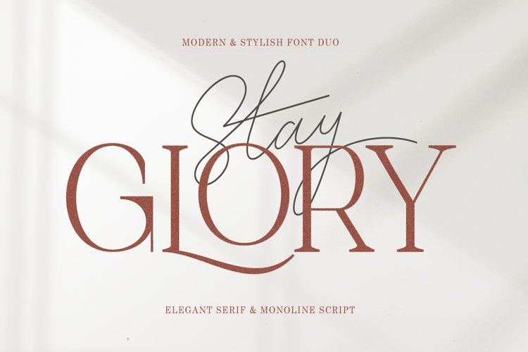 Stay Glory Font Duo example image 1