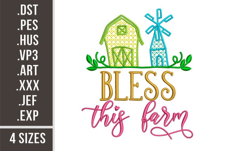 Bless This Farm | Embroidery Design