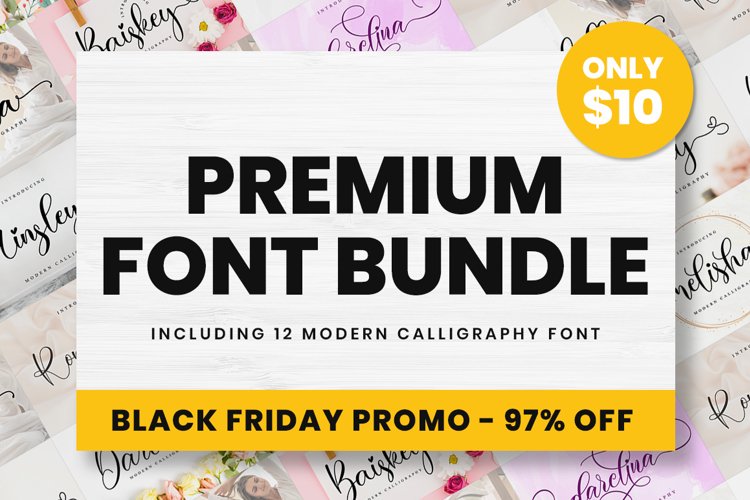 Premium Font Bundle example image 1