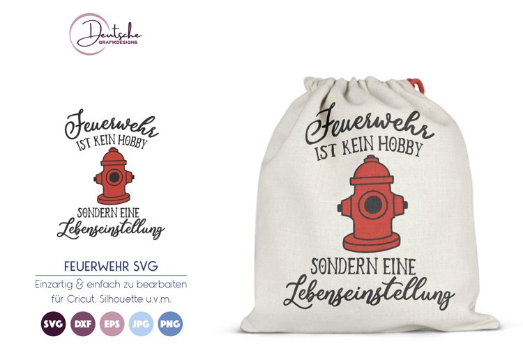 Feuerwehr ist kein Hobby SVG | Hydrant SVG example image 1