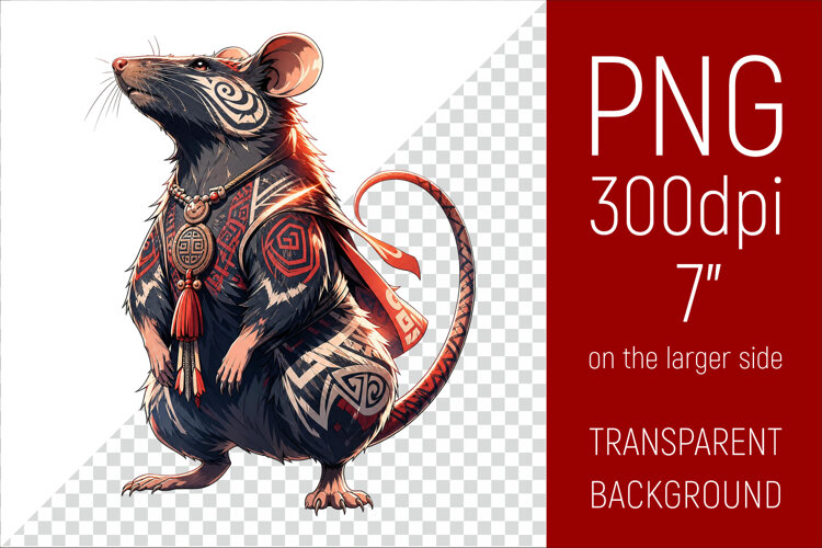 Year of the Rat | Chinese Zodiac Illustration example image 1
