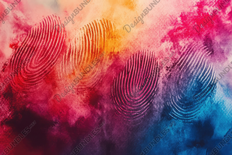Abstract Watercolor Fingerprint Background Wallpaper example image 1