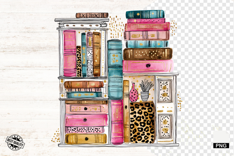 Whimsical Coquette Reading Books PNG - Reading Clipart