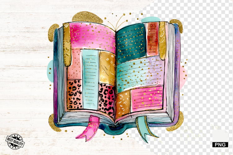 Whimsical Coquette Reading Books PNG - Reading Clipart