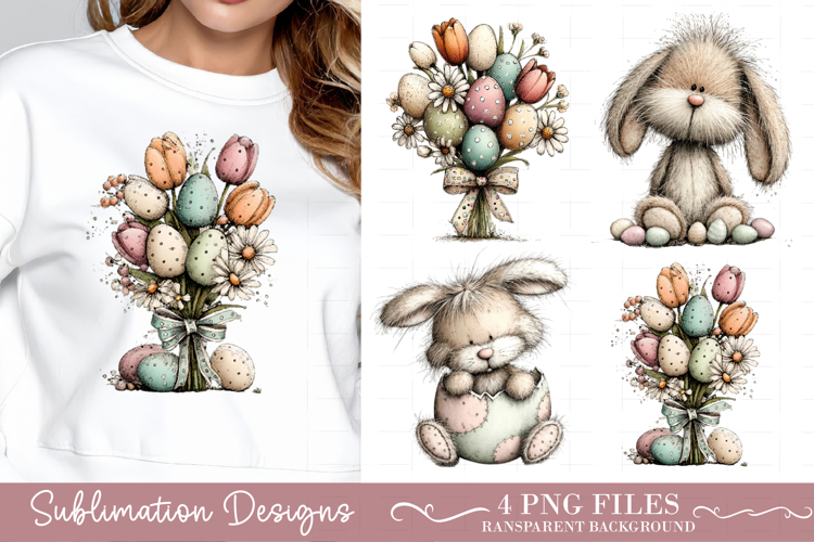 watercolor Easter Bunny Clipart