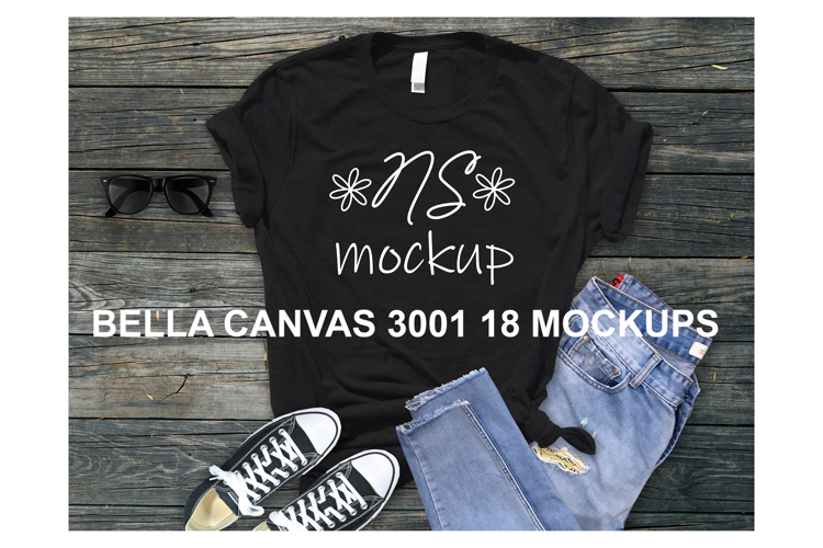 Bella Canvas 3001 T-shirt Mockup BUNDLE