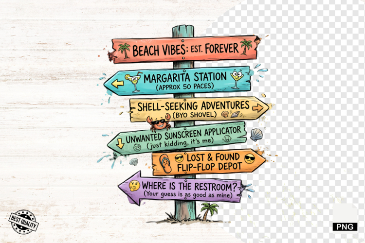Summer Beach Signspot Clipart
