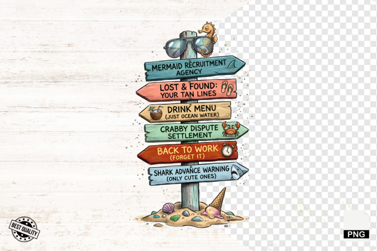 Summer Beach Signspot Clipart