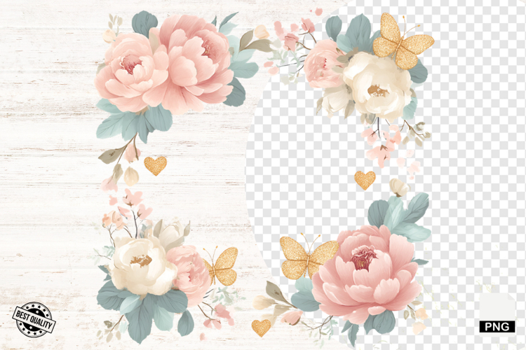Floral Border Png Image 10