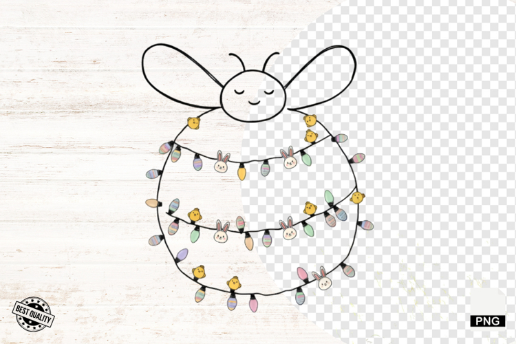 Easter Day Doodle Lights PNG - Easter Clipart
