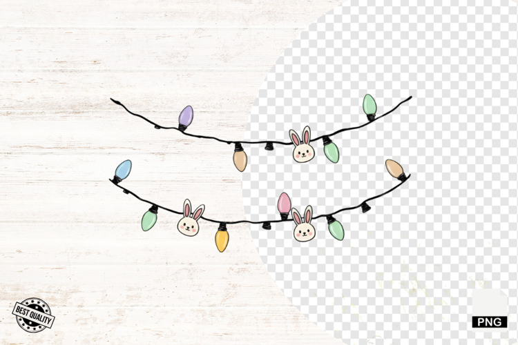 Easter Day Doodle Lights PNG - Easter Clipart