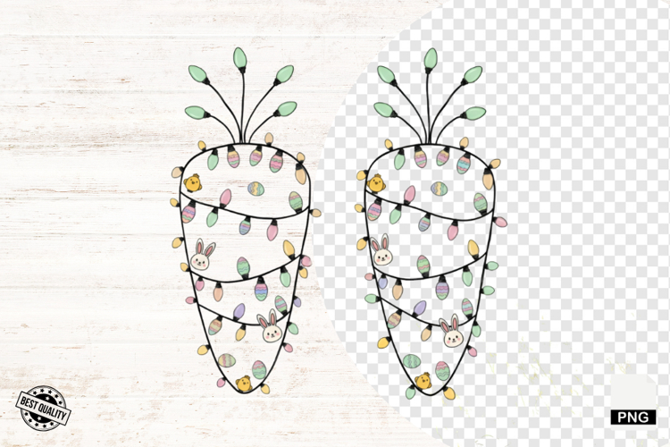 Easter Day Doodle Lights PNG - Easter Clipart