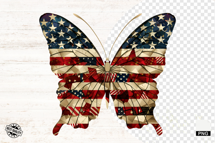 4th Of July Butterfly PNG - Butterfly Clipart