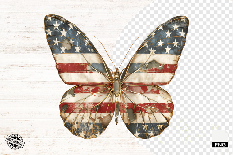 4th Of July Butterfly PNG - Butterfly Clipart