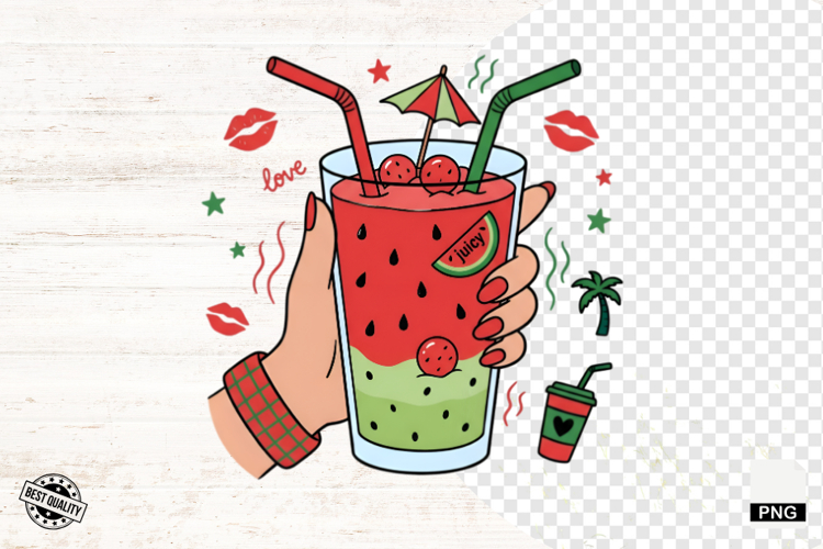 Summer Watermelon Drinks PNG - Summer Clipart