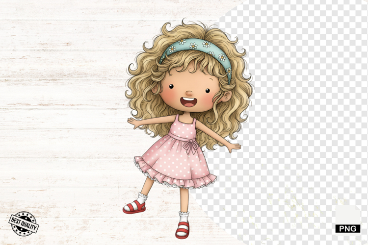 Summer Whimsical Girl - Summer Png - Summer Clipart