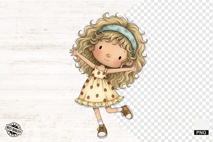 Summer Whimsical Girl - Summer Png - Summer Clipart