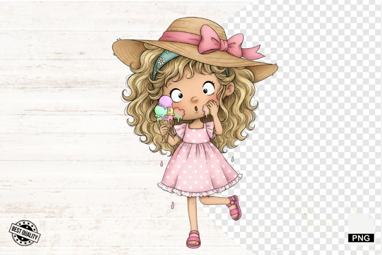 Summer Whimsical Girl - Summer Png - Summer Clipart