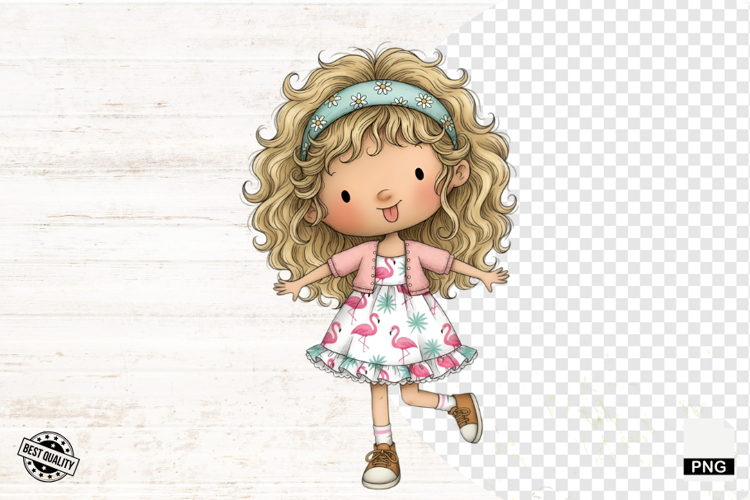 Summer Whimsical Girl - Summer Png - Summer Clipart