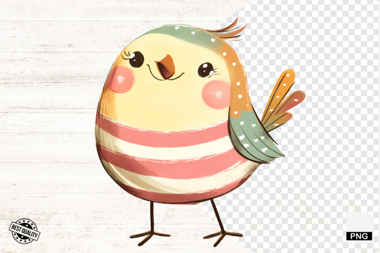 Quirky Whimsical Summer Bird Png Sublimation - Birds Clipart