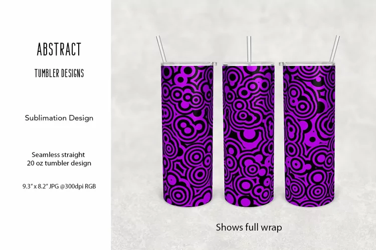 Abstract Tumbler Sublimation Design