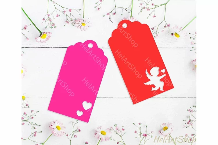 Valentine gift tag, Decorative tags svg, valentines day svg