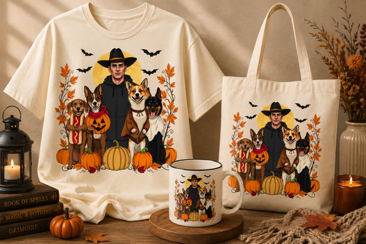 Halloween Dog Dad PNG | Dog Lover, Costumes & Pumpkins