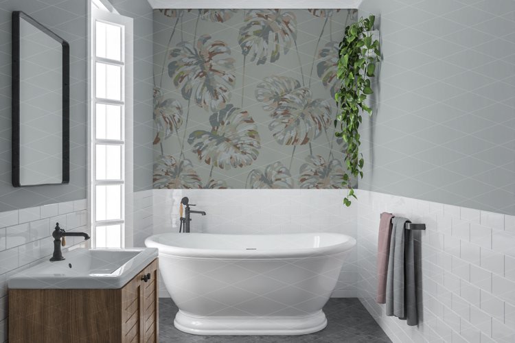 Wall mockup - Interior mockup - Wallpaper mockup