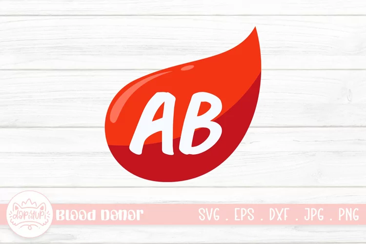 AB Type Blood Clipart |Blood Donor Element Illustration