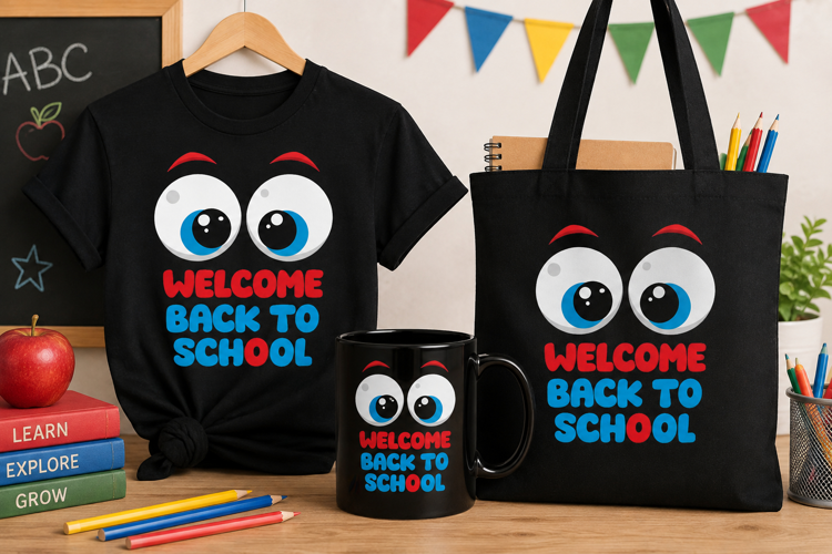 Welcome Back to School PNG, Cute Classroom Design