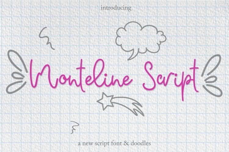 Web Font Monteline Script and Doodles example image 1