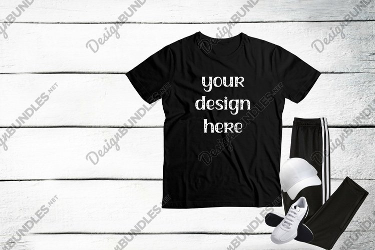 Black Tshirt Mockup Image 17