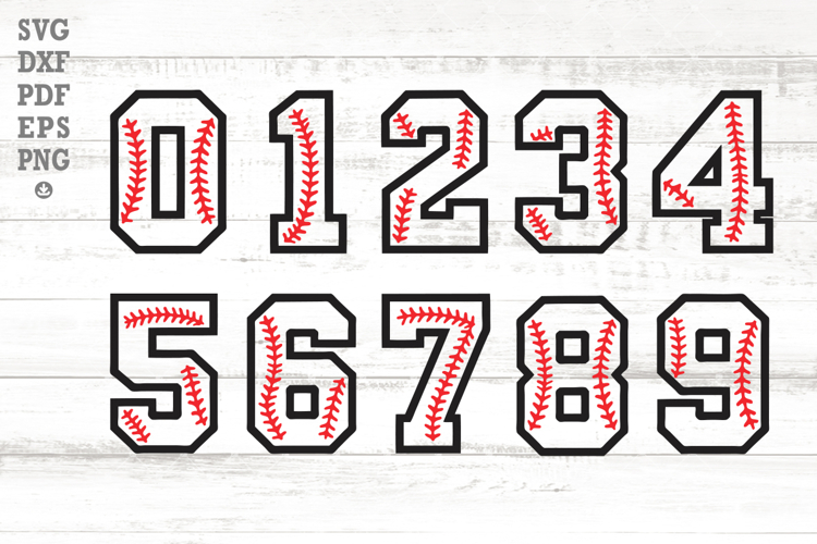 Baseball Numbers SVG